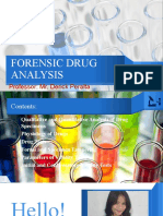 Forensic Drug Analysis: Professor: Mr. Derick Peralta