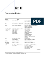 Appendix H: Conversion Factors