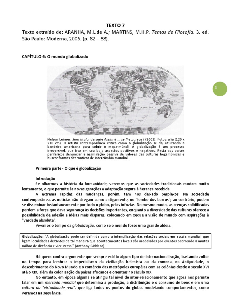 De Acordo Com Esse Texto A Globalização Favoreceu