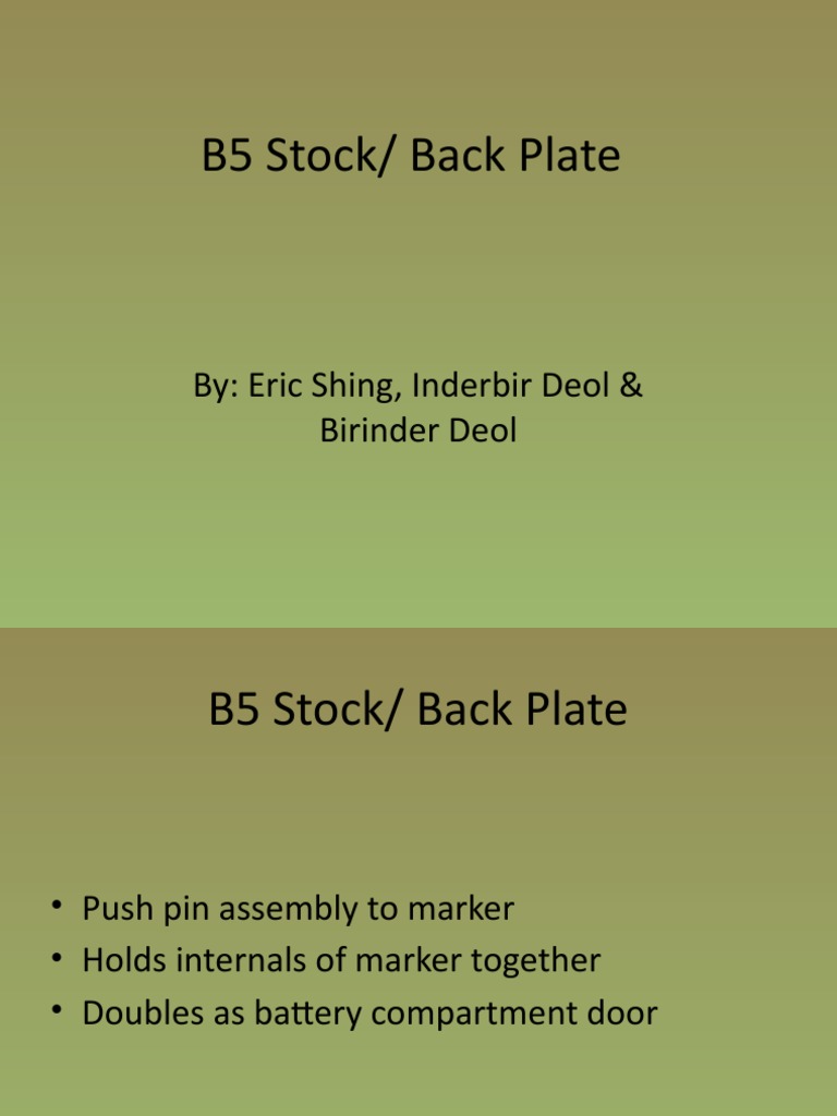 B5 Stock Design and Cost Analysis | PDF | Computer Aided Design ...