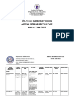 Department of Education: Annual Implementation Plan Fiscal Year 2022
