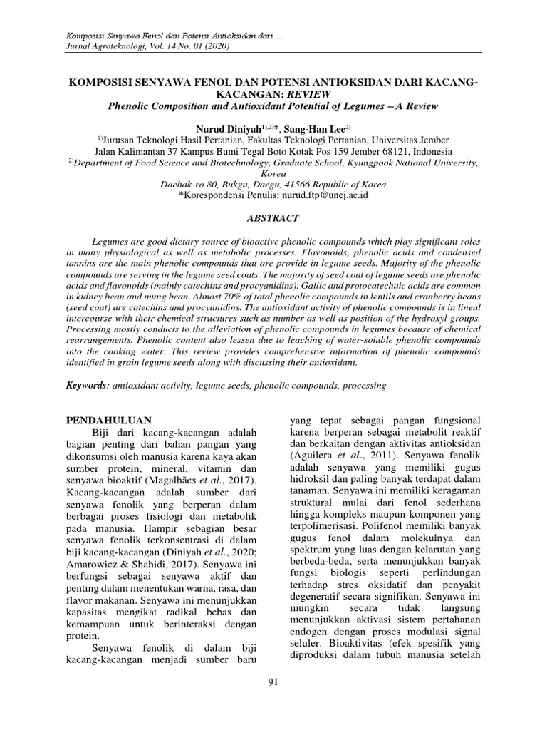 Fenolic Compounds in Legumes: Antioxidant Review | PDF | Polyphenol ...