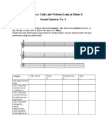 Performance Tasks and Written Exam in Music 6