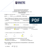 Primer Pruebín Matematica Pre Universitaria 