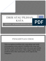 Diksi Atau Pilihan Kata