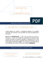 Conceptos de Matriz y Subordinadas