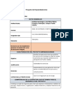 Formato de Proyectos de Emprendedurismo