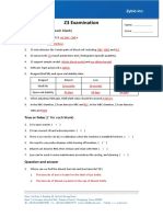 Z3 Examination (Includes Answers)