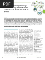 Cognitive Training Through DVD Working Memory Task As A Tool For Rehabilitation in Elders