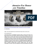 Comprehensive For Honor Lore Timeline