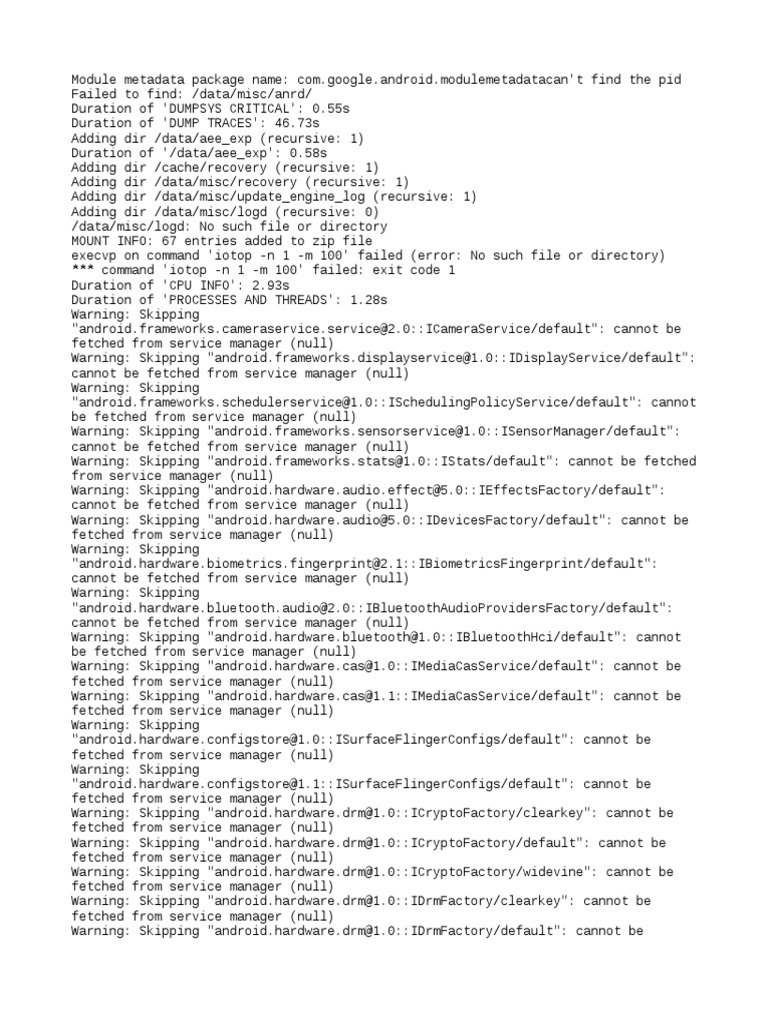Android Module Metadata Errors Report | PDF | Information Technology ...
