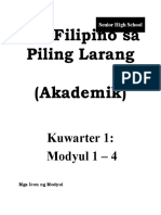 Filipino Sa Piling Larang Akad q1 Week 1 4 Modyul