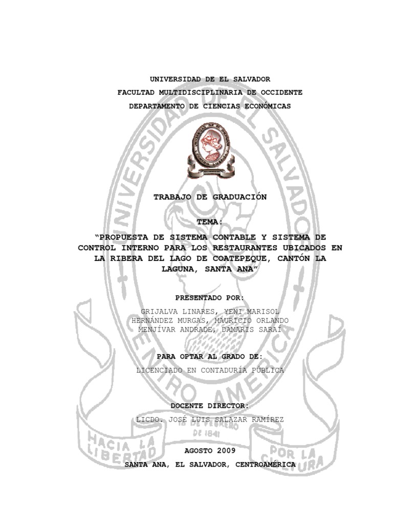 Sistema Contable para Restaurantes en Coatepeque | PDF | Gastronomía | Carne, image size:768x1024