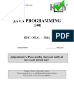 Java Programming: REGIONAL - 2014