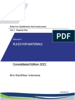 (Vol V), 2021 Rules For Materials, 2021
