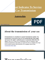 10 Sign That Indicates To Service Your Car Transmission
