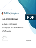 Certificate MATLAB Fundamental