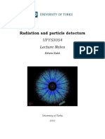 Radiation and Particle Detectors: UFYS3054 Lecture Notes