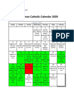 Liturgical Calendar