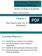 The Purpose and Use of Financial Statements: Kimmel Weygandt Kieso Trenholm Irvine Burnley