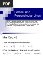 Week 21 - Parallel and Perpendicular Line