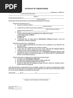 DepEd Affidavit of Undertaking Form | PDF | Credential | Legal Guardian
