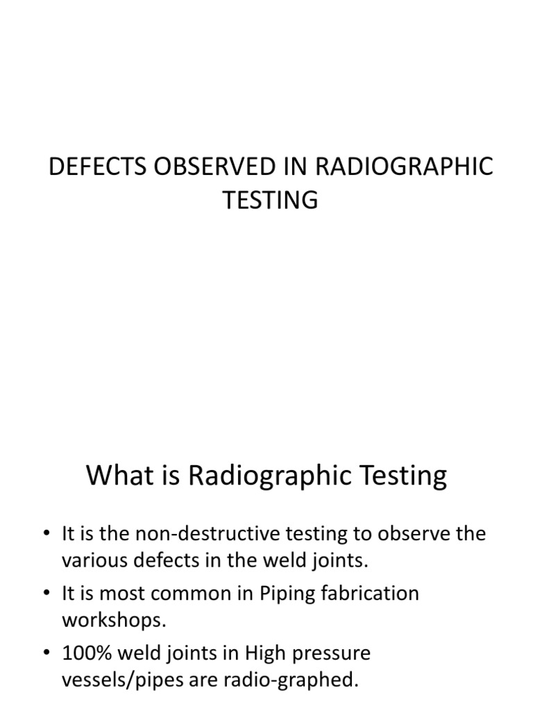 Radiographic Defects | PDF