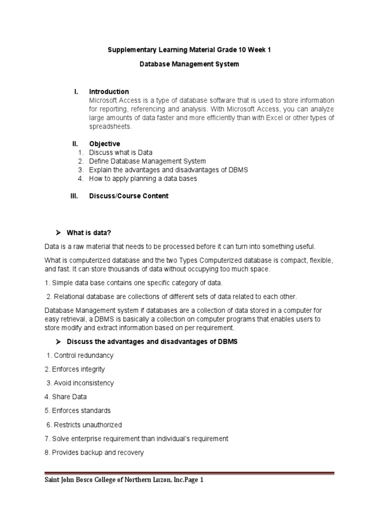 Intro to Database Management Systems | PDF