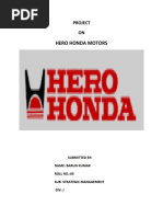 Report On Hero Honda