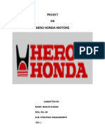 Report On Hero Honda