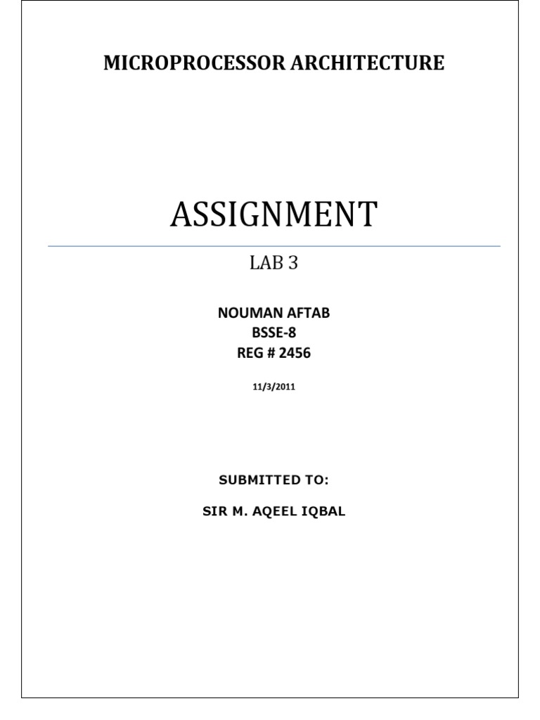 Microprocessor Universal Counter Lab | PDF | Computer Programming ...