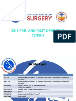 Gs 3 Pre-And Post-Operative Census