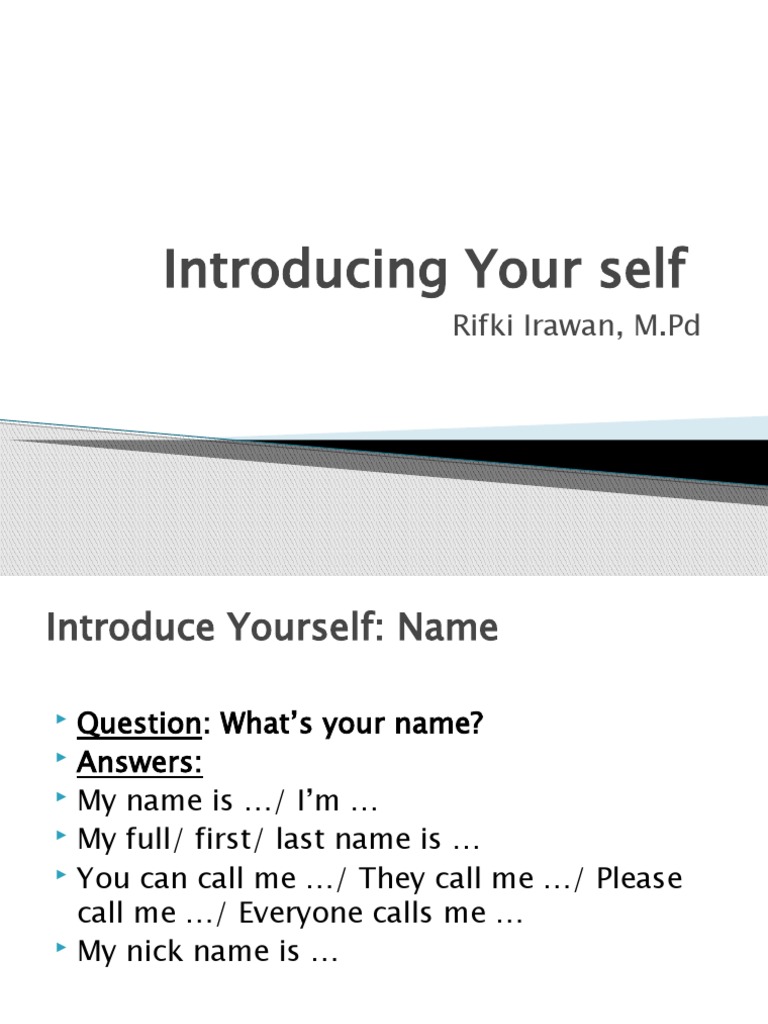 Self-Introduction Guide and Examples | PDF | Wife | Social Institutions