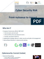 Auditing Cyber Security Risk - From Nuissance To Impact