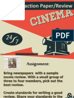 Reaction Paper Review - Cinema