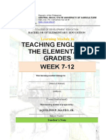 Teaching English in The Elementary Grades WEEK 7-12