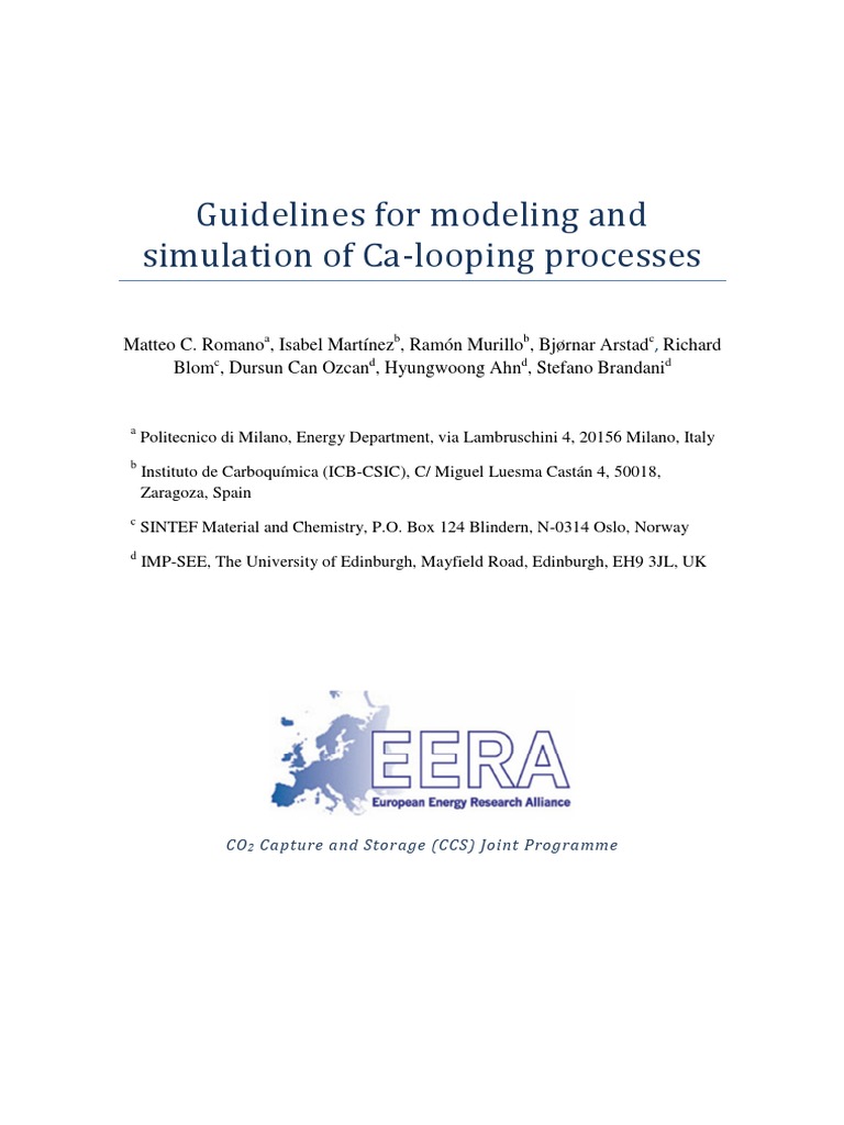 Eera Ca Looping Simulation Guidelines | PDF | Chemical Reactor | Power ...
