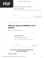 Difference Between D-MOSFET and E-MOSFET