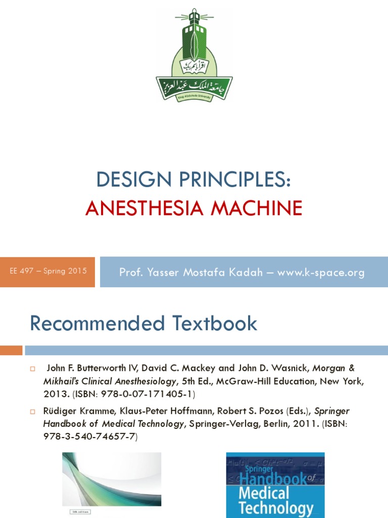 Design Principles:: Anesthesia Machine | PDF | Anesthesia | Absorption ...