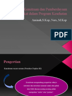 Kemitraan Dan Pemberdayaan Masyarakat Dalam Program Kesehatanppt