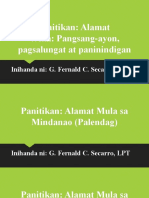 Aralin 5 (Panitikan-Alamat, Wika - Pagsang-Ayon, Pagsalungat at Paninindigan)