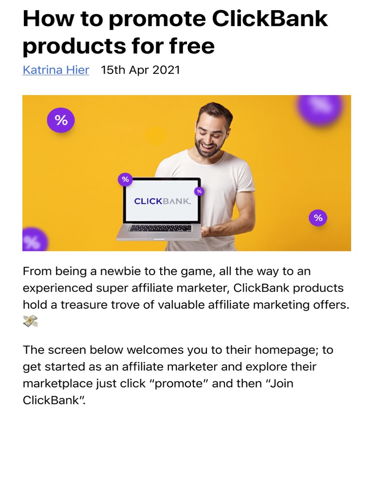 Free Strategies to Promote ClickBank Products | PDF | Search Engine ...