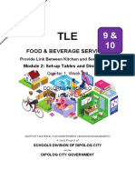 Food & Beverage Services: Module 2: Set-Up Tables and Dining Area
