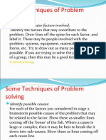 Some Techniques of Problem Solving: Work Out The Major Factors Involved
