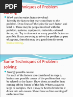 Some Techniques of Problem Solving: Work Out The Major Factors Involved