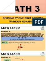 Math 3aj - Dividing 1-Digit Divisor Without Remainder