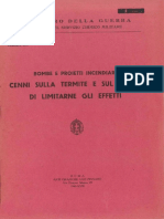 Bombe e Proietti Incendiari - Cenni Termite e Sul Modo Di Limitarne Gli Effetti (3937) 1940