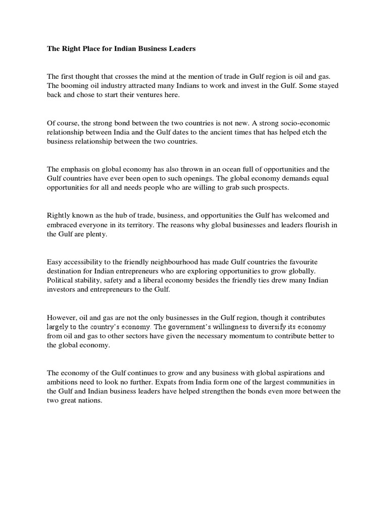 Powerful Indian Business Leaders in Gulf | PDF | Entrepreneurship ...