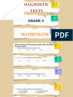 Diagnostic Test Math