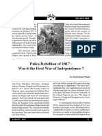 Paika Rebellion of 1817: Was It The First War of Independence ?